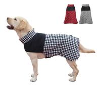 KOOGAL Veste d'hiver pour chien, manteau réversible coupe-vent imperméable pour chien par temps froid, manteau chaud à carreaux de style britannique pour chiens de petite, moyenne et grande taille