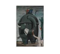 KOOHTAA Max Ernst The Elephant Celebes Poster à suspendre Impression sur toile Décoration moderne pour chambre à coucher 60 x 90 cm