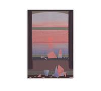 KOOHTAA René Magritte Le Monde Des Images Poster Impression sur Toile Décoration Moderne 40 x 60 cm