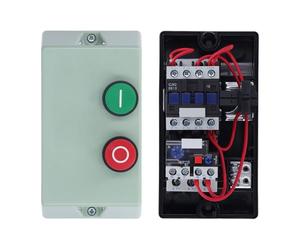 KooingTech LE1D12 Démarreur électrique magnétique monophasé et triphasé étanche IP55 220 V 230 V 2 boutons manuel 3 phases avec coque ABS