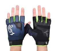 Kookaburra Gant de Hockey Pro Spirit - Taille XS Main Gauche - Coque en TPU, Inserts en HDF, Paume caoutchoutée, Gris/Citron Vert