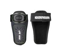 Kookaburra Genouillère Senior - Protection d'angle Courte Noir/Vert Citron, Coque en PVC léger avec Rembourrage en Mousse - Facile à Installer pour l'entraînement et Les matchs