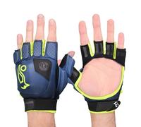 Kookaburra Spirit Gant de Hockey - Taille L Main Gauche - Coque TPU - Paume Ouverte Grip - Protège-Pouce - Gris/Jaune