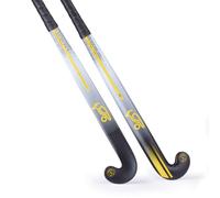 KOOKABURRA Vex Mid Bow Crosse de Hockey Bâton Gazon Unisexe, Jaune/Noir, 36.5" Light