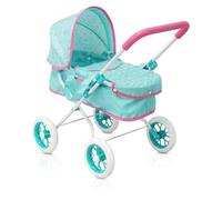 KOOKAMUNGA KIDS Poussette Landau pour Poupée | 2 en 1 avec Couffin pour Poupee | Réaliste, Réglable et Pliable (Bleu)