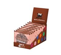 Kookie Cat Cocoa Nibs & Noyer Individuel - Biscuits végétaliens emballés individuellement, sans gluten, sans soja, bio, noix de cajou et avoine-12 X 50g Multipack
