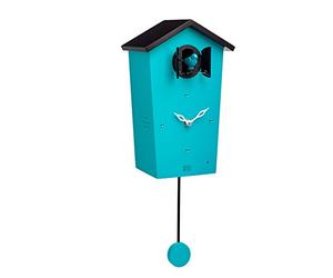 KOOKOO Birdhouse Petrol, Coucou Moderne avec Chants des 12 Oiseaux ou Coucou