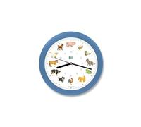 kookoo - horloge animaux de la ferme, modèle en cadre bleu