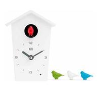 kookoo - horloge mini birdhouse chants d'oiseaux kookoo - blanc