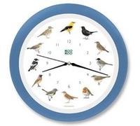 KOOKOO Singvögel Quartz Bleu-Ciel, Horloge des Oiseaux, Un Pendule Murale avec 12 Oiseaux indigènes et enregistrements de la Nature, Horloge avec senseur de lumière