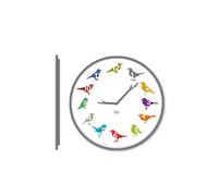 KooKoo Horloge Oiseaux des jardins Modèle UltraFlat – 12 oiseaux – Multicolore