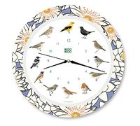 KOOKOO Mouvement à Quartz, la Horloge à Oiseaux Chantant est Une Horloge avec 12 Oiseaux chantants et de véritables Voix d'oiseaux naturels (Water Lily).