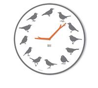 KOOKOO UltraFlat fris, Horloge des Oiseaux avec 12 Oiseaux indigènes et enregistrements de la Nature, Cadran frappant, Horloge avec senseur de lumière
