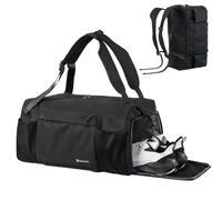 kookoomia Sac de Sport Homme Femme avec Compartiment de Chaussures et Poche Humide Sacs de Voyage 45L Duffel Bag Trousse Toilette pour Gym Sport Voyage Yoga Fitness Weekend