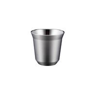 KookuLEE 1 pcs Tasses à expresso à double paroi isothermes en acier inoxydable résistant à la chaleur pour la maison, le café, le dessert (80 ml)