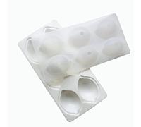 KookuLEE Moule à gâteau à 6 trous avec couvercle rond 3D en forme de tourbillon de citron, moule à gâteau pour pâtisserie, dessert, mousse, moule en silicone