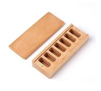 KookuLEE Pilulier en bois naturel de takubi 14compartiments suffit de le faire pivoter pour obtenir le pilulier que vous voulez Peut également être utilisé comme boîte à bijoux pratique à transporter