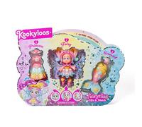 KOOKYLOOS Fairytale Mix & Match Rainbow - Poupée 3 en 1 sur Le thème Fantaisie - Contient 1 poupée, 1 Tenue de Princesse, 1 Tenue sirène et 1 Tenue de fée