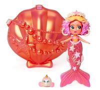 KOOKYLOOS Mermaid Sunset Dream - 2 en 1 : poupée élégante et sirène, Valeur : 1 poupée, Queue de sirène Amovible, Tenue et Chaussons, Animal de mer, Accessoires, Sac à Main pour Jouer et Porter.