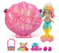 KOOKYLOOS Mermaids Coral Poupée sirène avec 1 Coquille-Sachet, 1 Queue de sirène, 1 Animal de Compagnie, vêtements, Accessoires et Chaussures