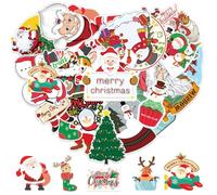 KOOKZ Autocollant Noël, 100 Pièces Etiquette Noël Autocollante Étiquette Cadeaux Noël, Autocollants Stickers Noël Scrapbooking, Gommettes Noël pour DIY Cadeaux Décorations Enveloppe