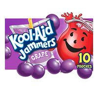 Kool-Aid Jammers Boisson gazeuse aromatisée artificiellement au raisin (paquet de 40 carats, 4 boîtes de 10 sachets)