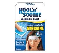 KOOL 'N' SOOTHE MIGRÄNE Lot de 4 films de gel rafraîchissant version allemande - Soulagement immédiat des migraines et des maux de tête sévères
