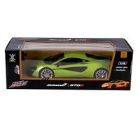 Kool Speed McLaren 5705 Voiture radiocommandée, échelle 1:16, Vert Fluo, avec phares LED et Commande 2,4 GHz, Plaisir de Conduite en intérieur et en extérieur
