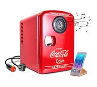 Koolatron Portable Retro Cooler Warmer with Built-In Bluetooth Wireless Speaker Red