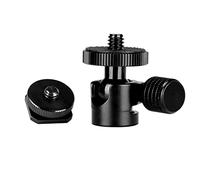 koolehaoda 1/4 Super Petite caméra Rotule Rotule trépied avec Adaptateur de Sabot pour Appareil Photo Reflex numérique (1/4 tête sphérique)