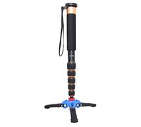 Koolehaoda Extensible Aluminium Monopode avec Base de trépied. 6 Sections 42-160 cm réglables, diamètre Maximum de Jambe: Φ28 MM, Charge utile jusqu'à 7 kg - (K-266 Orange)