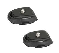 koolehaoda Lot de 2 plaques à dégagement rapide avec vis de 6,35 mm compatibles avec trépied/monopode/perche à selfie/appareil photo compact/téléphone/lampe vidéo LED - (Q-1 x 2)