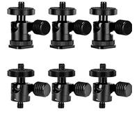 koolehaoda Lot de 6 adaptateurs de fixation pour mini rotule et sabot de flash 1/4 à 1/4 pour trépied d'appareil photo vidéo