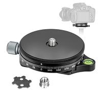 Koolehaoda Mini Base panoramique 360°, Photographie Accessoire, avec vis 1/4 Compatible avec tête sphérique RRS/Arca-Swiss (FC-60 Noir)