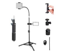 koolehaoda Mini support de rétro-éclairage de table, kit de diffusion mobile en direct, support d'éclairage de 60 cm pour appareils photo : anneau lumineux vidéo, support de téléphone, webcam, micro