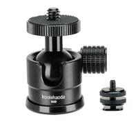 Koolehaoda Mini tête de trépied à tête sphérique avec support griffe, support panoramique à 360 ° en alliage d'aluminium avec vis de 6,35 mm pour trépied d'appareil photo, monopode, caméscope