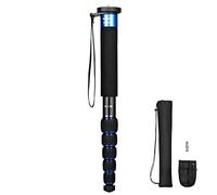koolehaoda Monopode compact portable à 6 sections en alliage d'aluminium, charge maximale 10 kg, taille pliée seulement 38,1 cm (K-266) bleu)