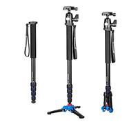 Koolehaoda Monopode en Aluminium pour Appareil Photo avec Base de Support et rotule K-09 pour Appareil Photo Reflex numérique Canon Nikon. Hauteur maximale étendue : 175 cm