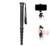 koolehaoda Monopode portable en aluminium pour appareil photo, pliable de seulement 43,2 cm, monopode de voyage compact pour appareils photo sans miroir et reflex numérique, facile à transporter, 6