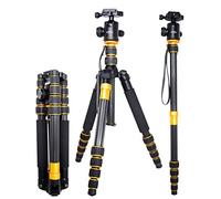 Koolehaoda Q-666C Kit monopode trépied en fibre de carbone portable et rotule de voyage compact