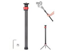 Koolehaoda Rallonge de trépied, colonne centrale de 70 cm, tube d'extension de trépied en fibre de carbone, tige télescopique avec vis 1/4" à 3/8", compatible avec trépied, cardan/caméra, charge
