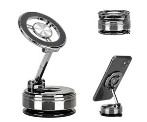 koolehaoda Support MagnéTique pour Telephone de Voiture, Compatible Magsafe, avec Ventouse à Vide,Anneau Magnetique,360° Rotation Porte Telephone Voiture Aimant pour iphone 17-12 et Android