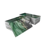 Koolenry 16 Pièces Épais PVC PVC Soupdice de Métro Brillant Autocollant Soutille Autocollant Auto-Adhésif Dosseret pour Cuisine, Salle de Bain Auto-Adhésive Autocollants