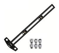 Koolenry 2 Po en 1 Règle de Positionnement et de Notation de Forage pour la Jauge de Marquage Du Script en Alliage en Aluminium avec Manches de Forage de 6 mm de 8 mm 10 mm 50 cm