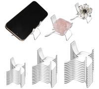 Koolenry 3 Tailles Mini Easel pour Le Support, 72pcs Porte-Acryliques pour Roches, Pierres, Géodes, Collectionnelles