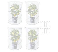 Koolenry 4 Pack Popup Plant Covers Insect Barrier Mesh Plant Guard Cover Net Net Garden Plant Protecteurs Mini Greenhouse Plant Protection Blanc
