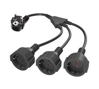 Koolenry Adaptateur de Fiche Triple Pild Extension de la Fiche EU Idéal pour L'Ordinateur et L'Utilisation à Domicile