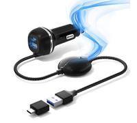 Koolenry Adaptateur Mini 3en1 Carplay& Android Auto sans Boîte de Chargement sans Connexion WiFi BT Plug& Play Chargeur de Voiture Universel