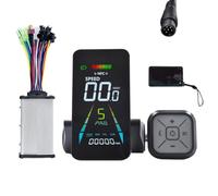 Koolenry Affichage LCD NFC Mètre Animé de Scooter Électrique E-Bike 24V/36V/48V/60V Vitesse UART + Contrôleur 36V 350W 6PIN