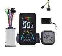 Koolenry Afficheur LCD NFC pour Vélo Électrique et Trottinette Électrique, Compteur de Couleur 24V/36V 48V/60V, Tachymètre UART + Module de Contrôleur 36V 350W SM5 + 2PIN